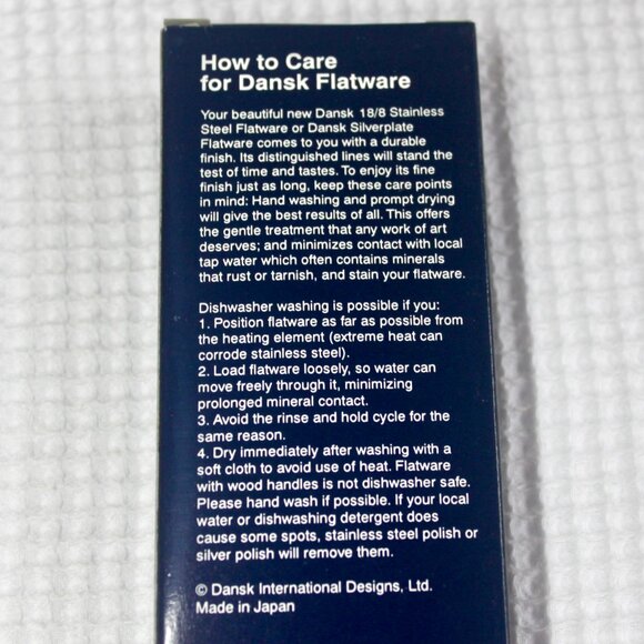 New Dansk Vintage 90's Stainless Steel 18/8 Teardrop Flatware 5 Piece Set - Picture 4 of 6
